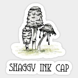 shaggy ink cap Sticker